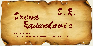 Drena Radunković vizit kartica